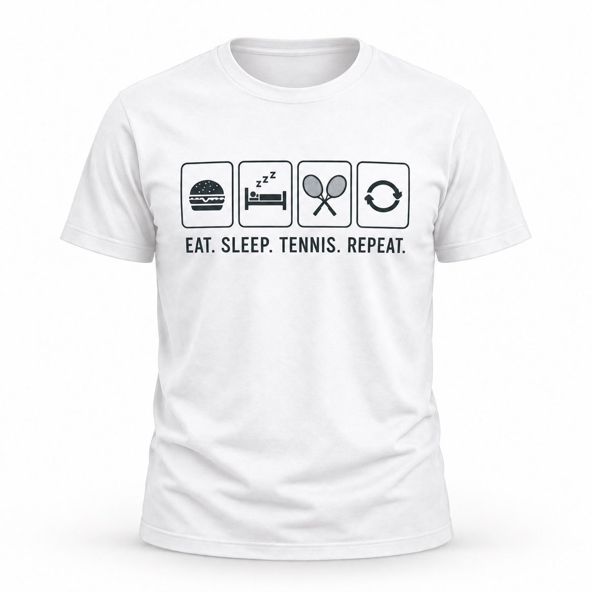 Eat Sleep Tennis Repeat - Unisex T-shirt Dark Design