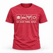 Eat Sleep Tennis Repeat - Unisex T-shirt Light Design