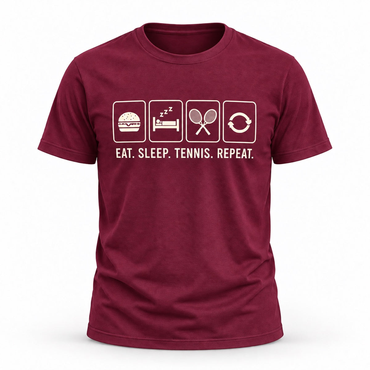 Eat Sleep Tennis Repeat - Unisex T-shirt Light Design