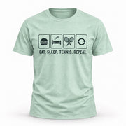 Eat Sleep Tennis Repeat - Unisex T-shirt Dark Design