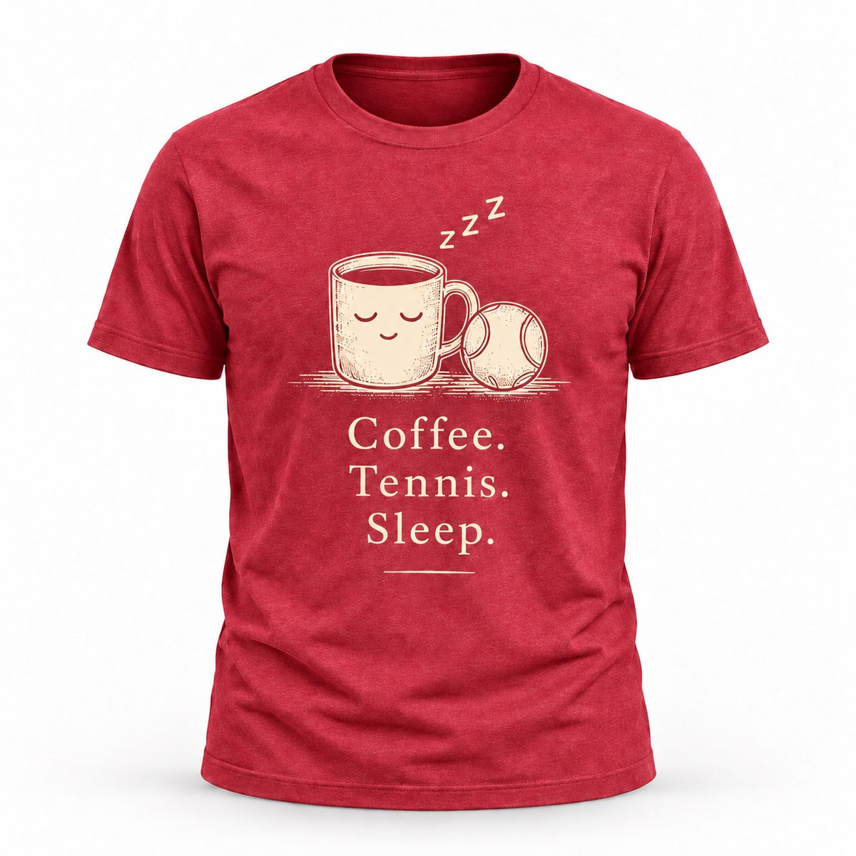 Coffee. Tennis. Sleep. - Unisex T-shirt Light Design