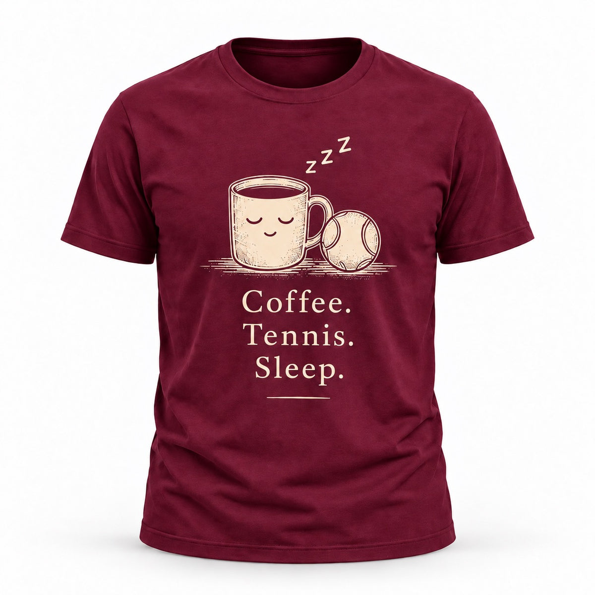 Coffee. Tennis. Sleep. - Unisex T-shirt Light Design