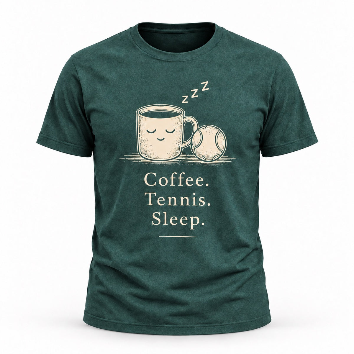 Coffee. Tennis. Sleep. - Unisex T-shirt Light Design