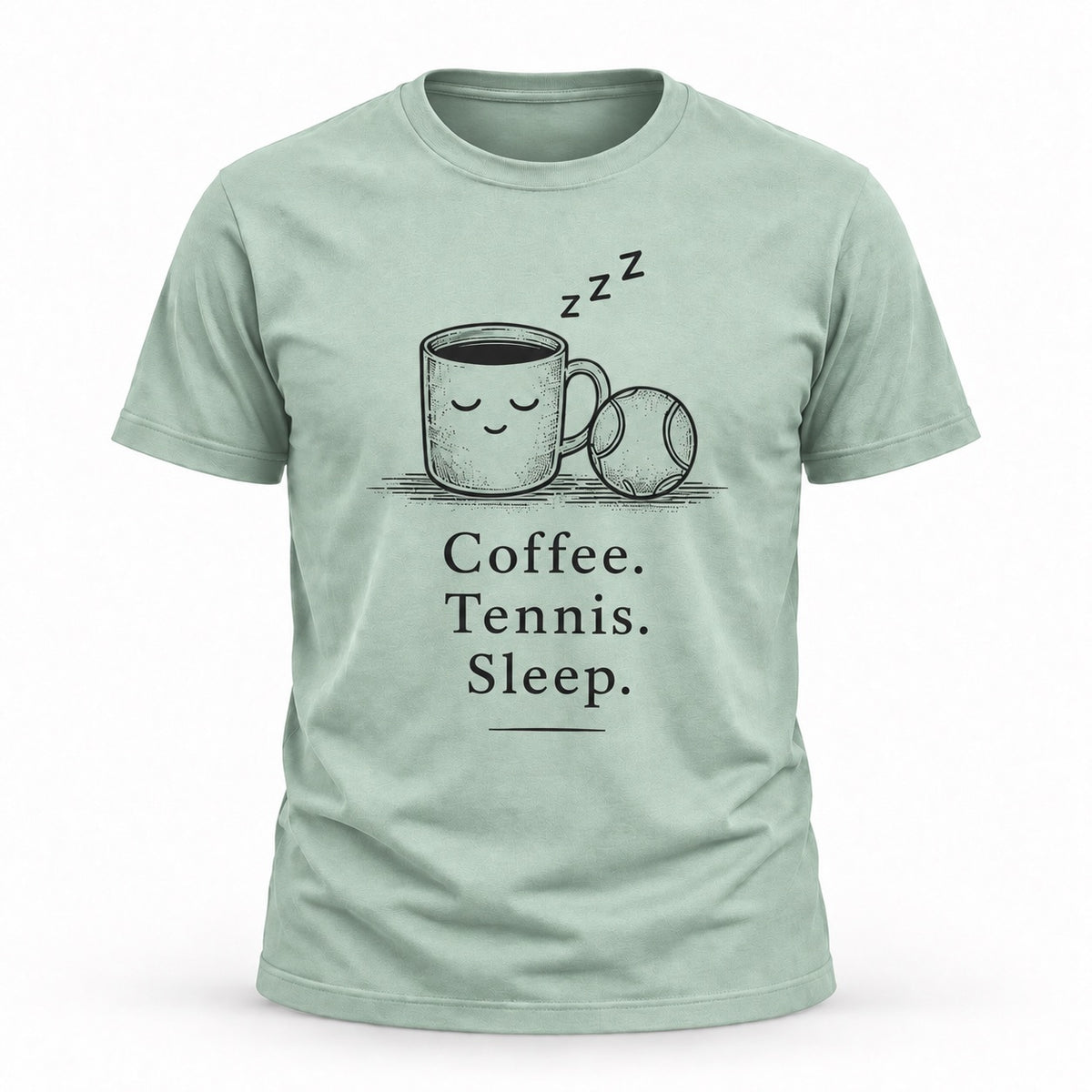 Coffee. Tennis. Sleep. - Unisex T-shirt Dark Design