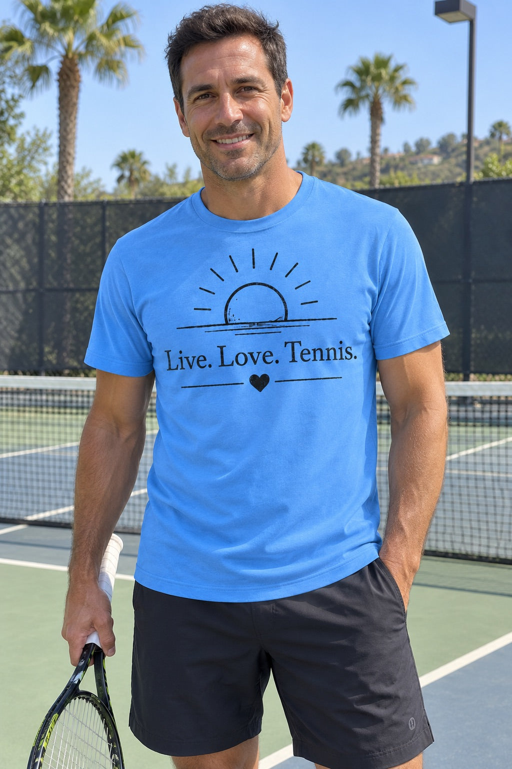 Live. Love. Tennis. - Unisex T-shirt Dark Design